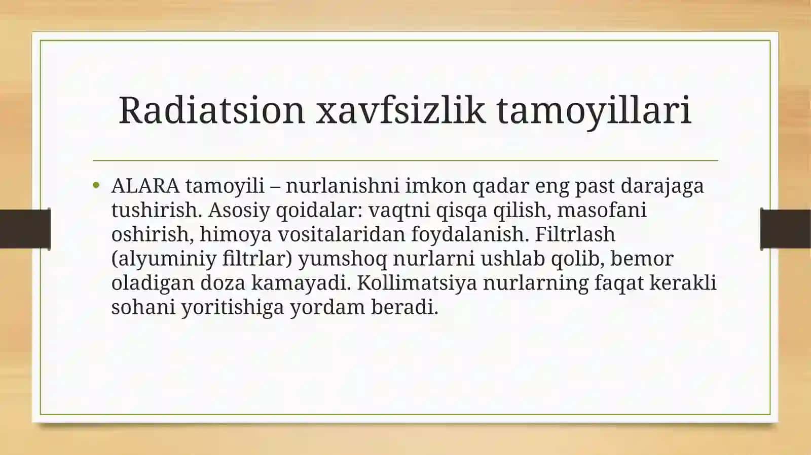 Bemorlar va personalradiatsionxavfsizlik asoslari 4