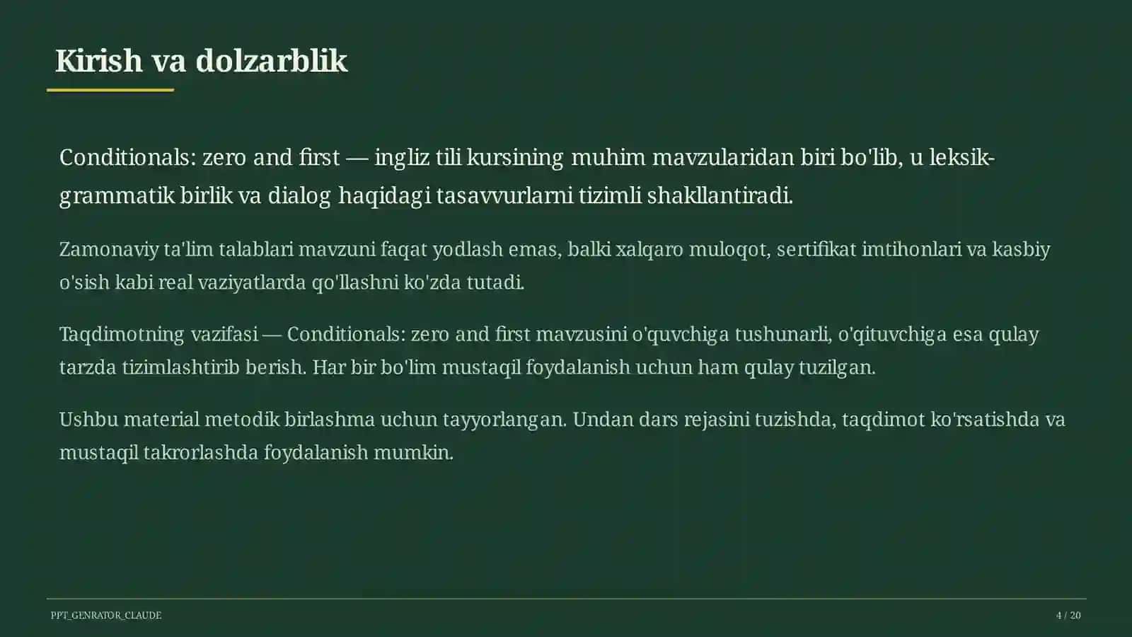 Ingliz tili (1– 11) — metodik birlashma uchun 4