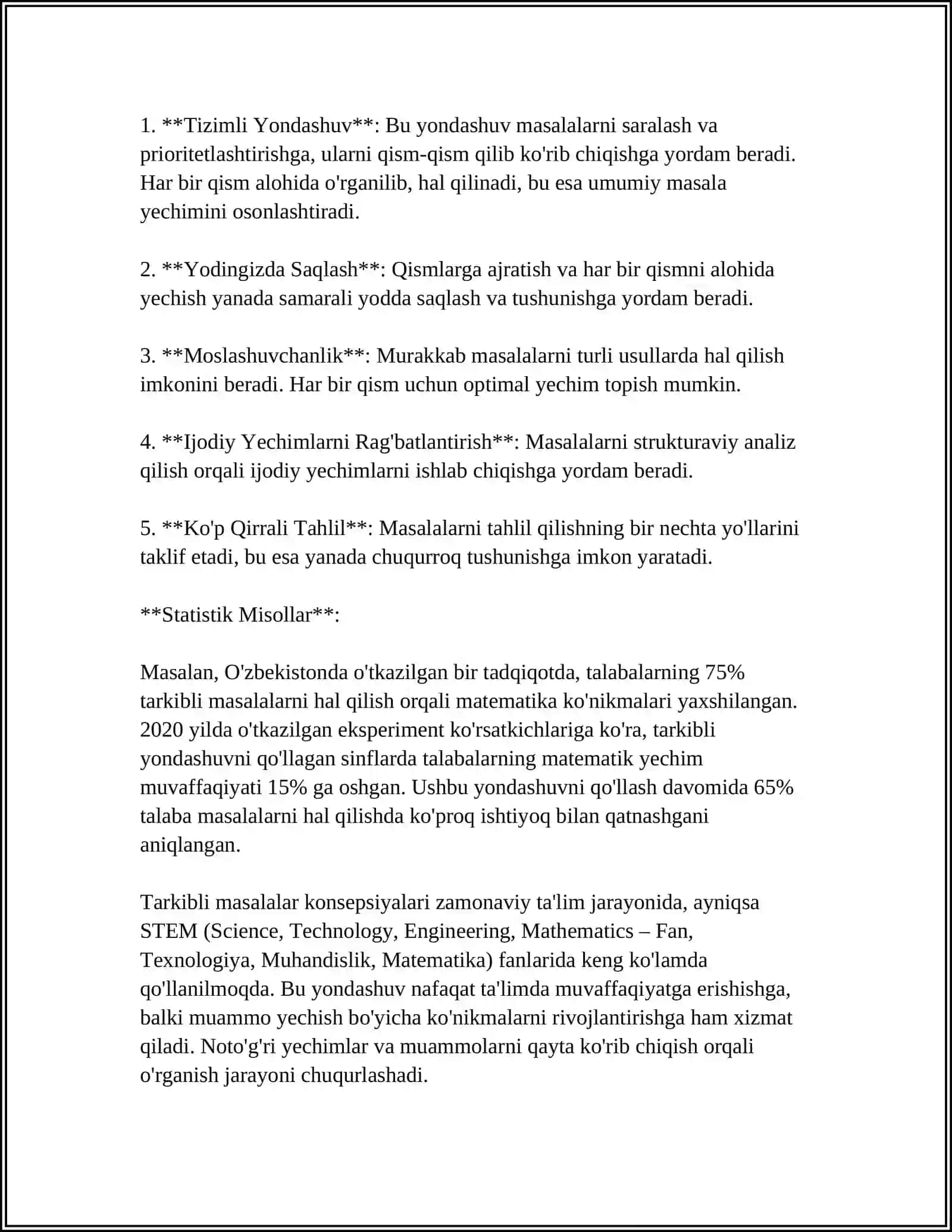 3-SINF OʻQUVCHILARINI TARKIBLI MASALALAR YECHISHGA OʻRGATISH METODIKASI 4