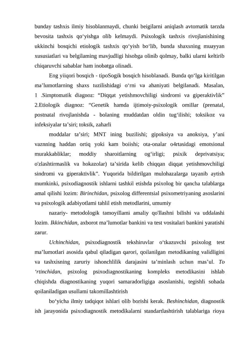 Maktabgacha yosh davrini psixodiagnostika qilishda foydalaniladigan metodlar mazmuni 4
