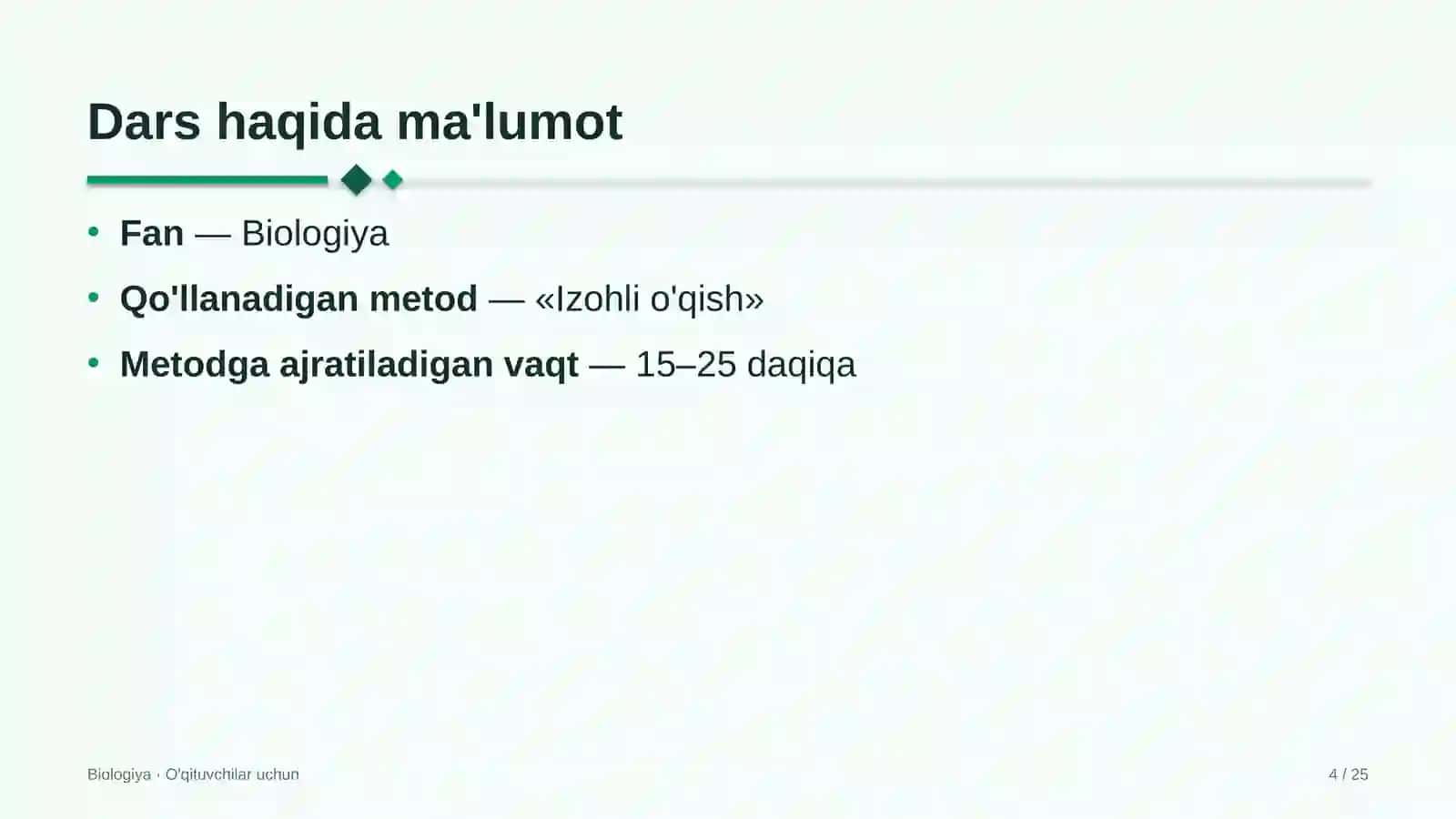 biologiya darslarida izohli o'qish metodidan foydalanish 4116 4