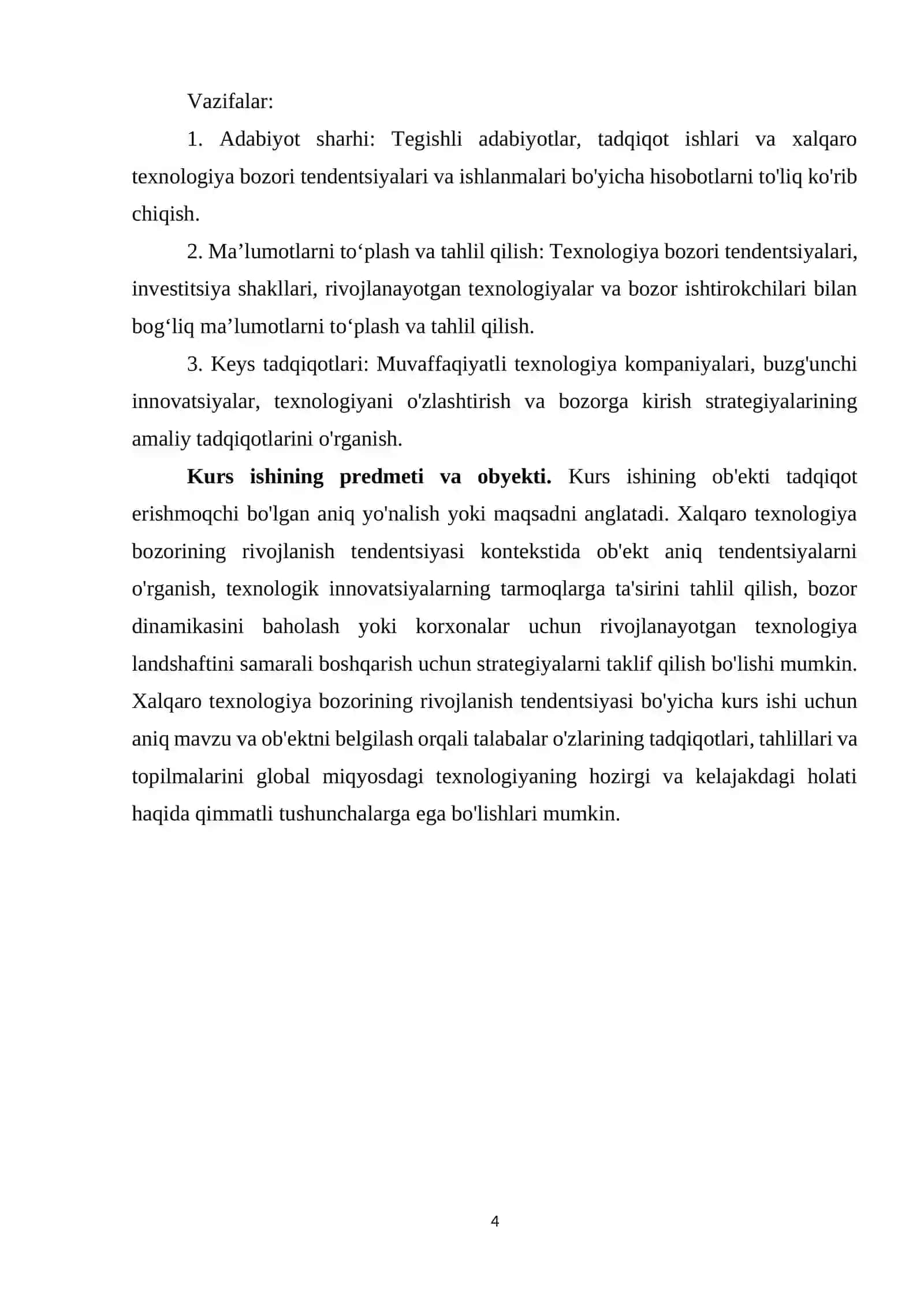 Xalqaro texnologiya bozorining rivojlanish tendensiyasi 4
