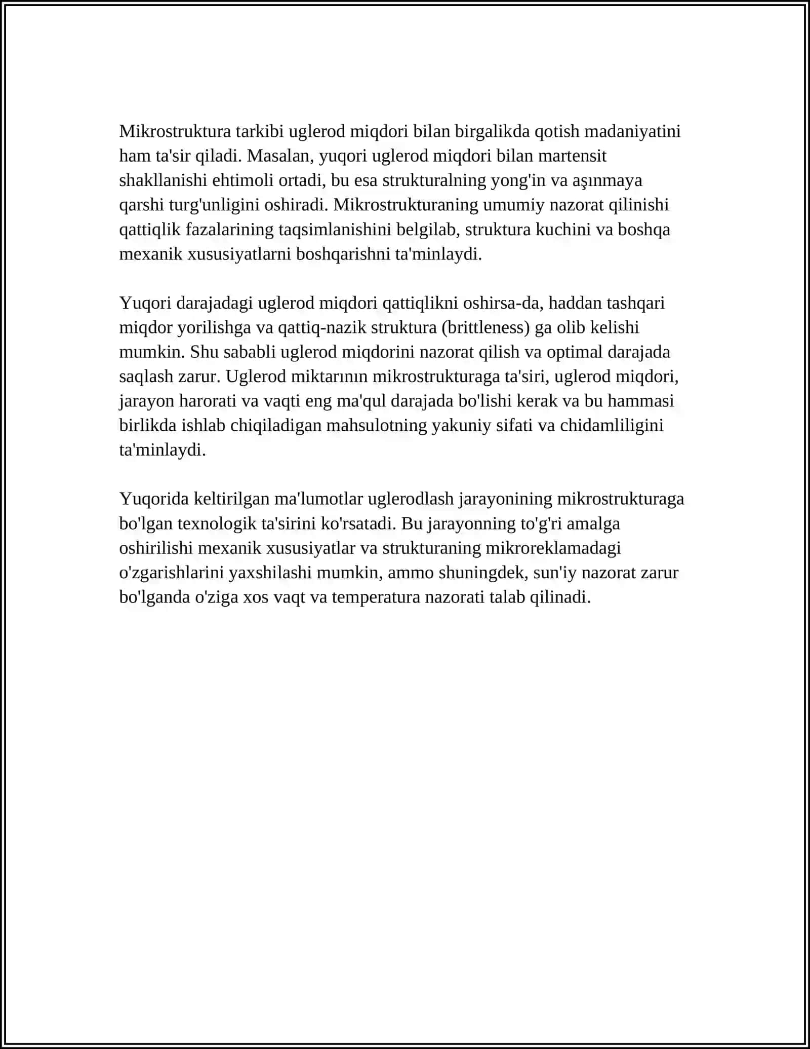 UGLERODLI VA LIGERLANGAN PÒLATLARNING MIKROSTRUKTURA TAHLILI 4