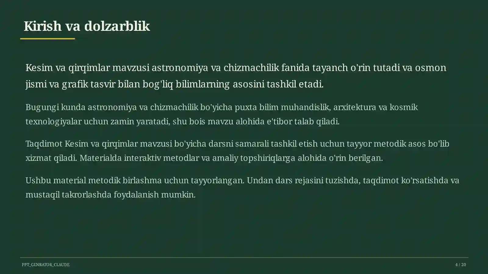 Kesim va qirqimlar (9-sinf) 4