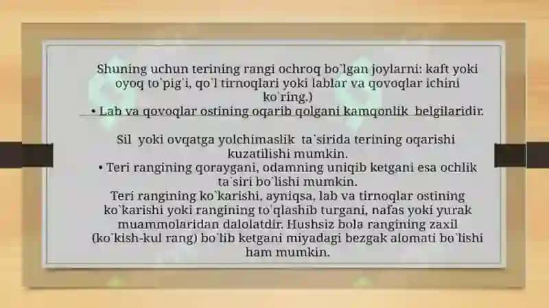 Bemorni mustaqil ko’zdan kechirish 4