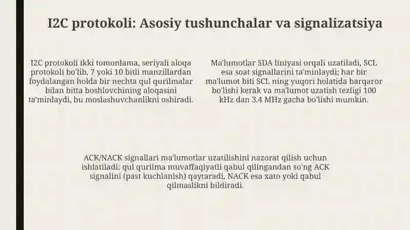 I2C interfeysi: Fizikaviy asoslar va simlar konfiguratsiyasi 4