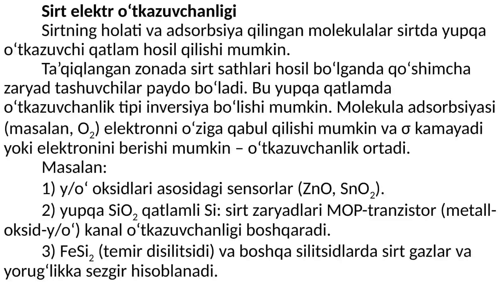 Yarimoʻtkazgichlarning sirt xossalari 4