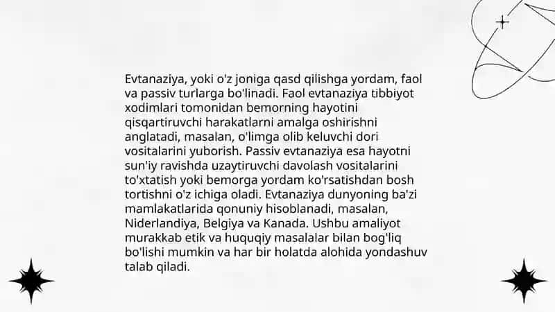 Evtanaziya muammolari 4