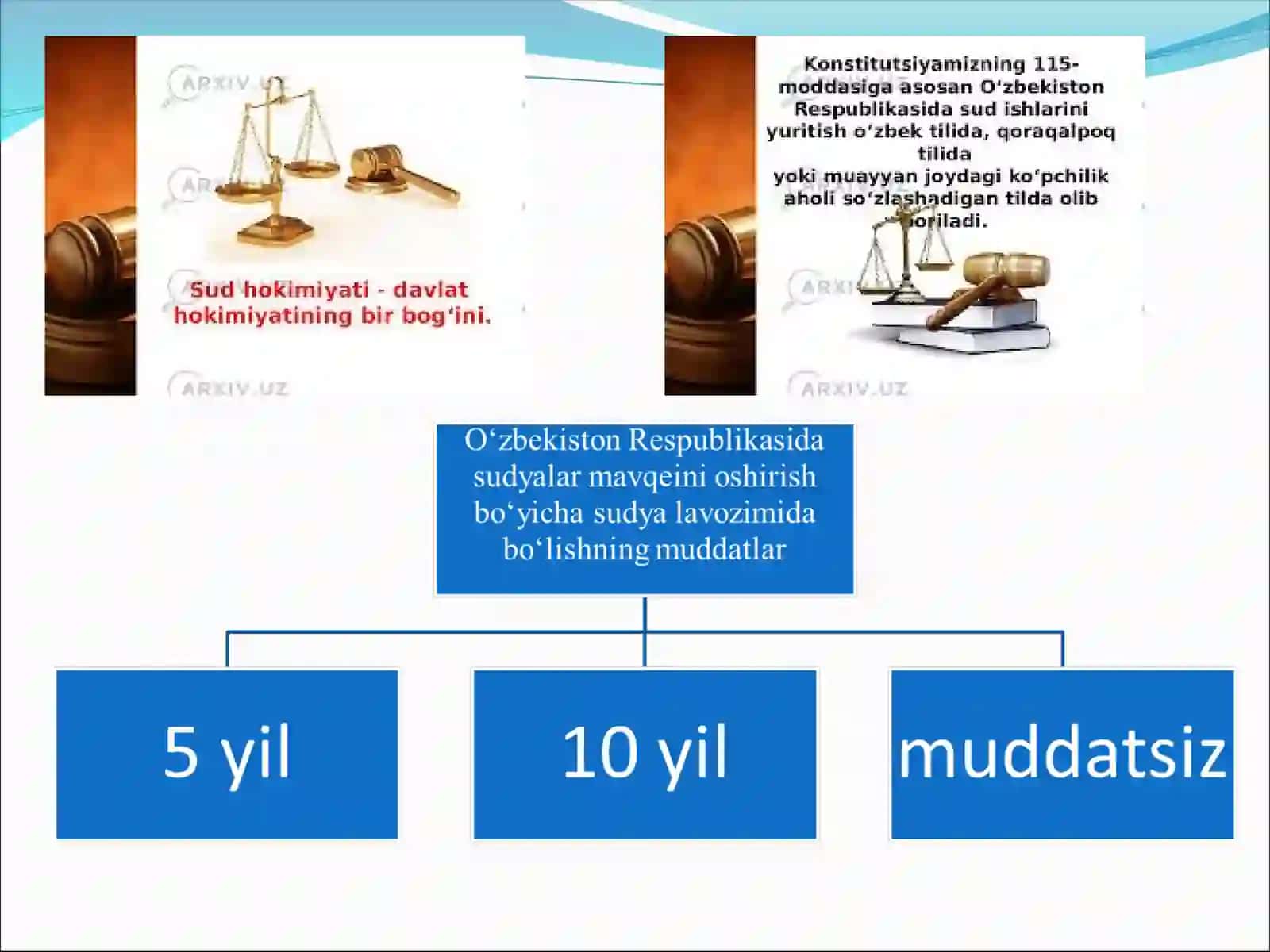 QONUN USTUVORLIGINI TA’MINLASH VA SUD-HUQUQ TIZIMINI YANADA ISLOH QILISHNING USTUVOR YO‘NALISHLARI 4