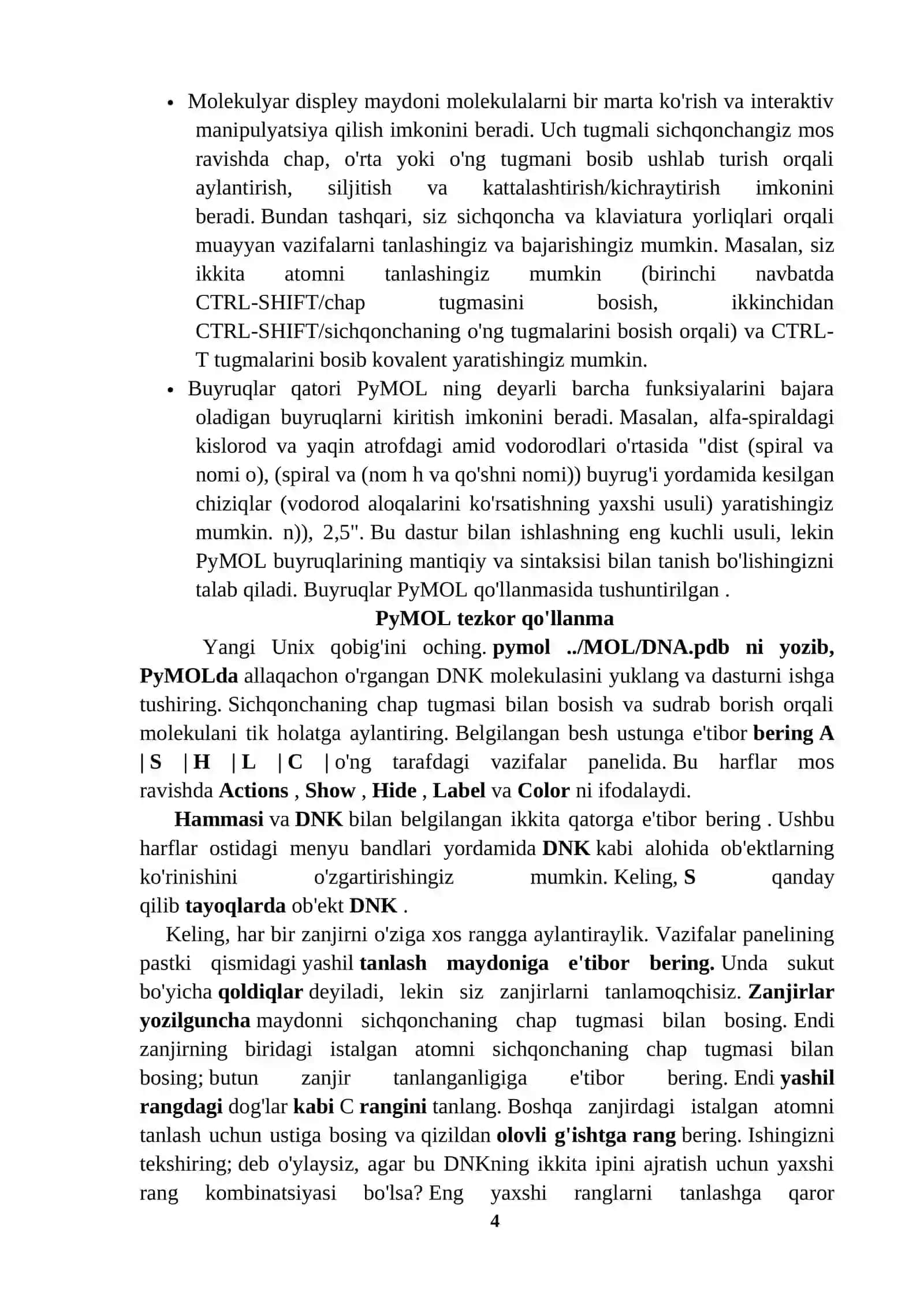 PYMOL DASTURIDA ISHLASH 4