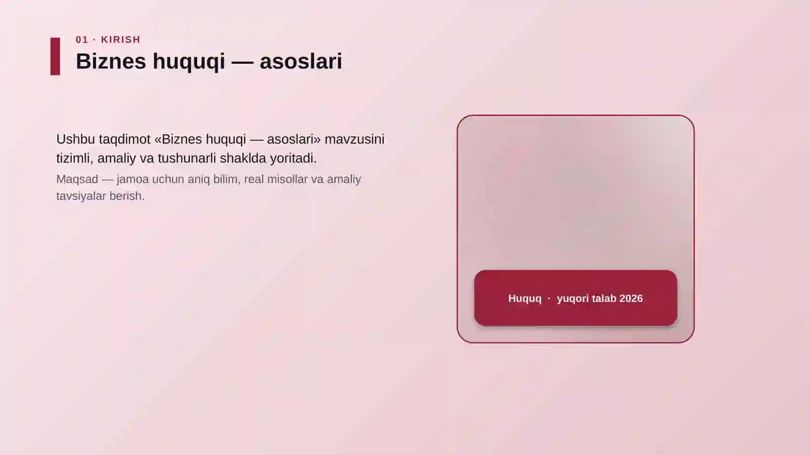Biznes huquqi — asoslari 4