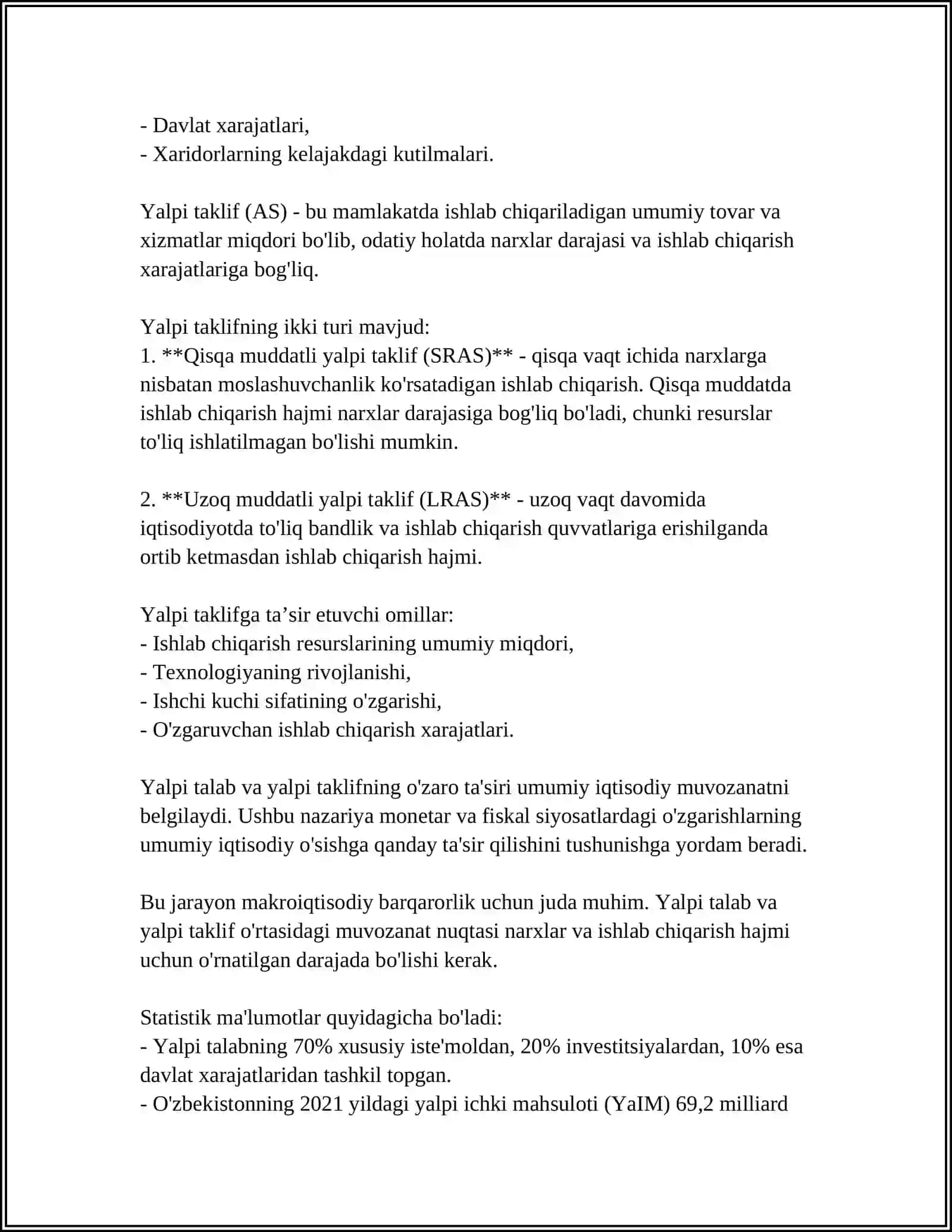 Yalpi talab va yalpi taklif 4