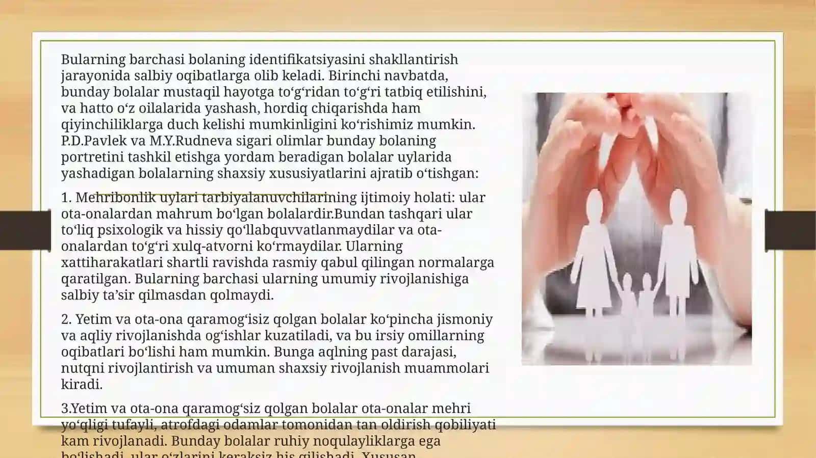 OTA ONA QARMOG’ISIZ QOLGAN BOLALARNI IJTMOIY HIMOYA QILISH 4