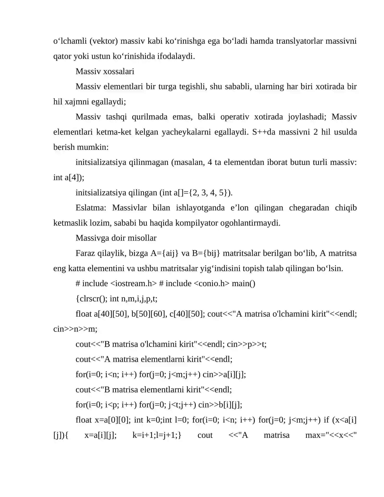 Statik turdagi maʼlumotlar tuzilmasi 4