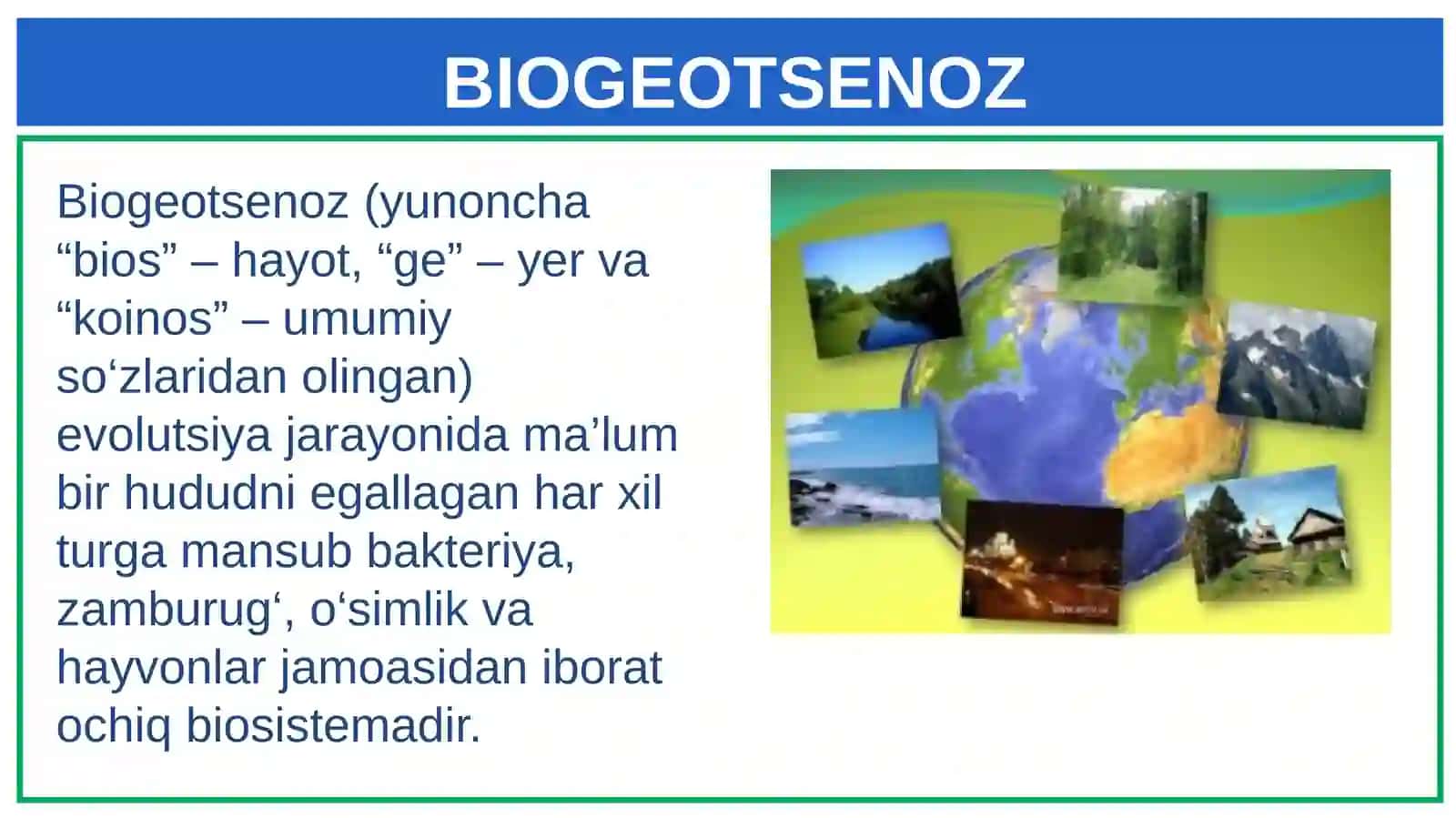 Biogeotsenoz va Ekosistemalar 4