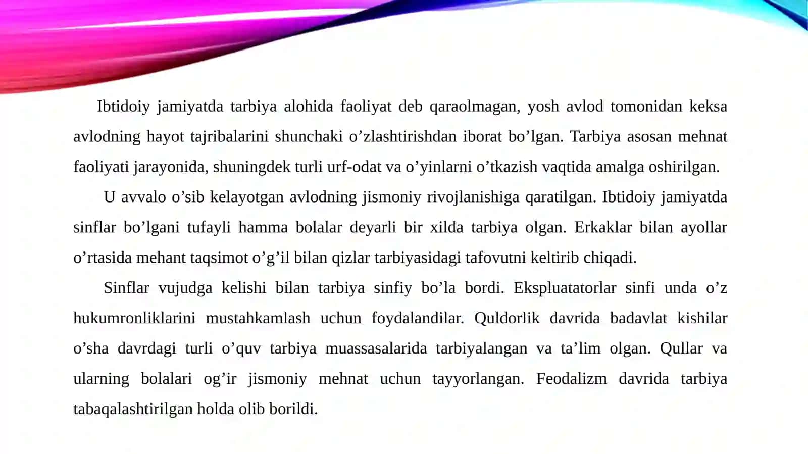 TARBIYA PSIXOLOGIYASI 4