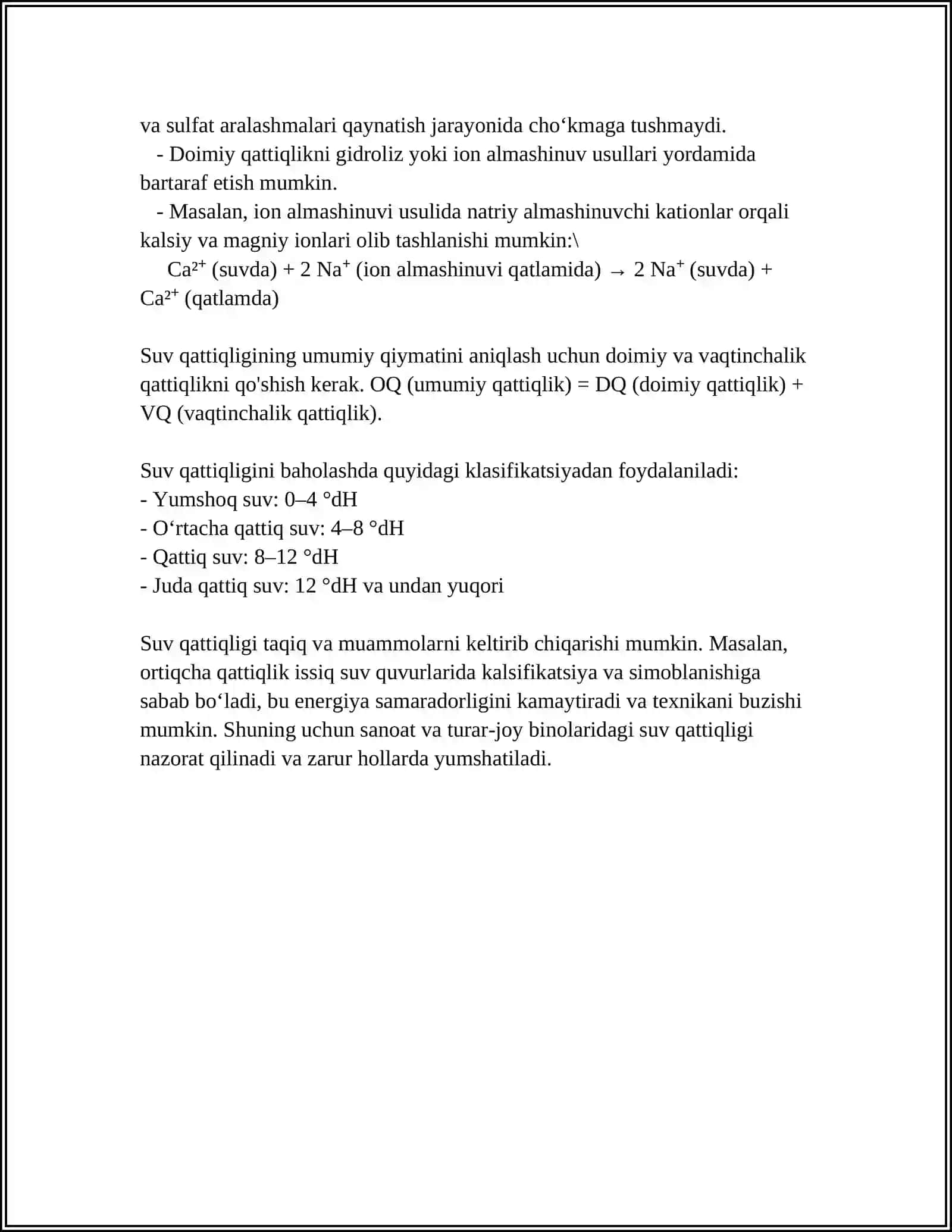SUVNING QATTUQLIGI VA UNI YOQOTISH USSULARI 4