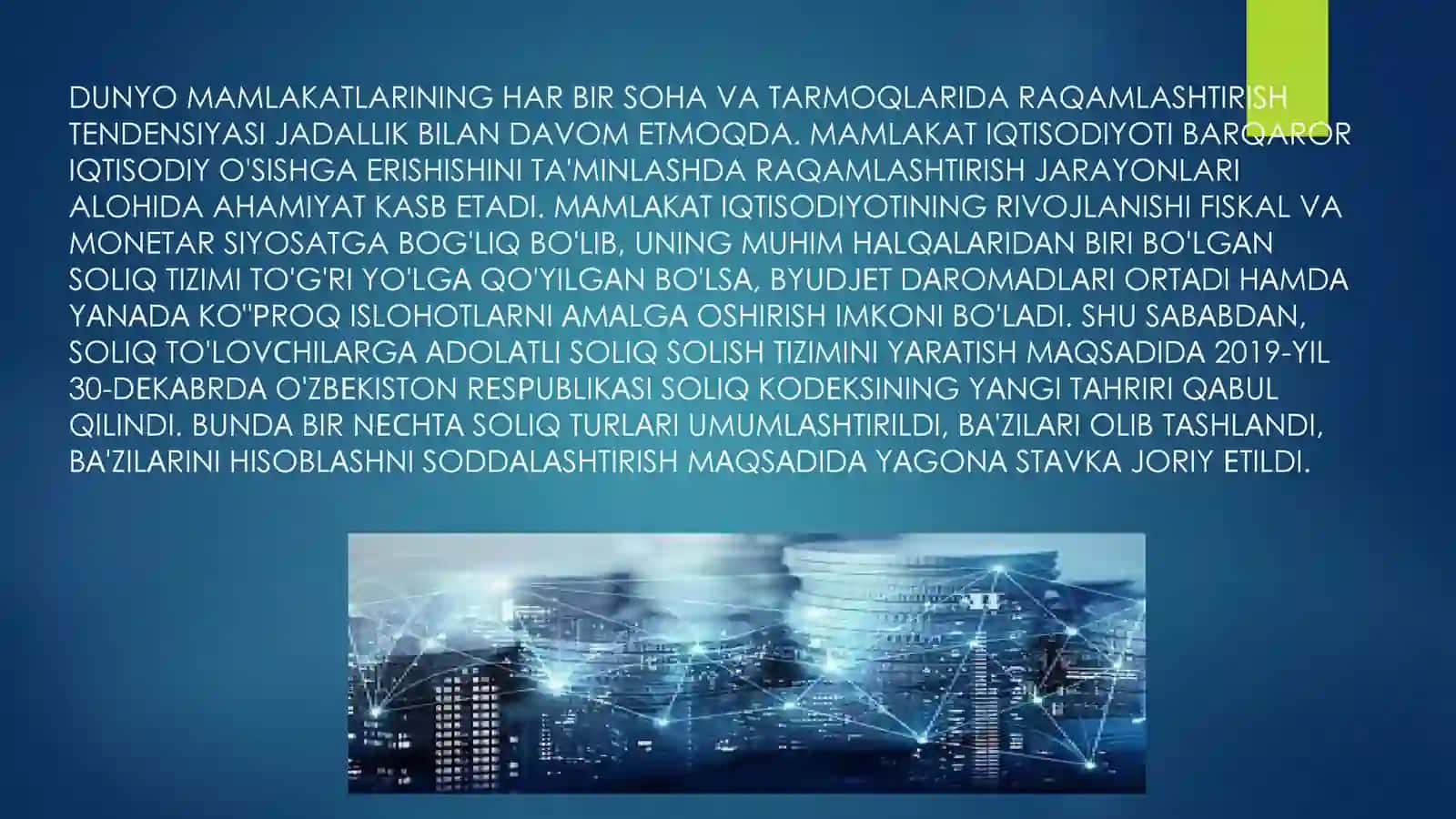 Soliq tizimi iqtisodiyotning ajralmas qismi sifatida qara, 4