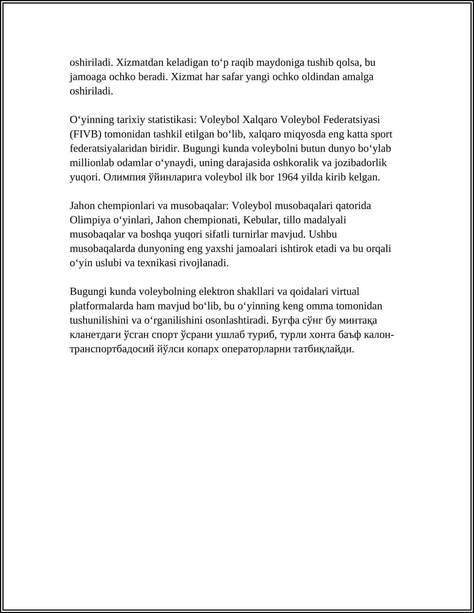 Voleybolning asoslari 4
