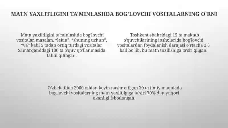 Matnli bogʻlovchi vositalar 4