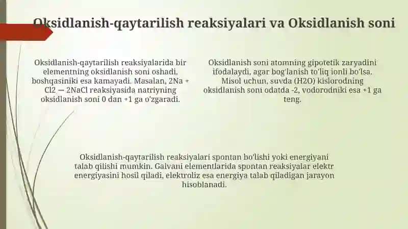 Oksidlanish 4
