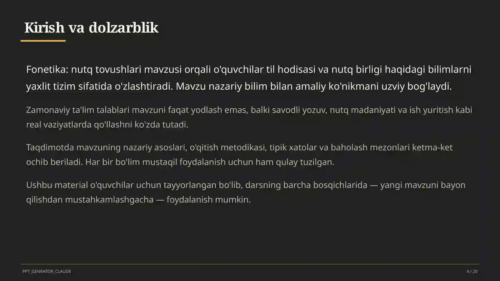 Fonetika: nutq tovushlari (5-sinf) 4