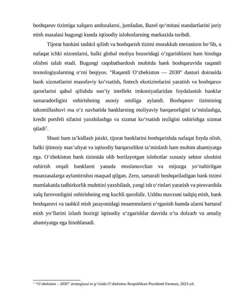 Tijorat bankini tashkil qilish va boshqarish tizimi 4
