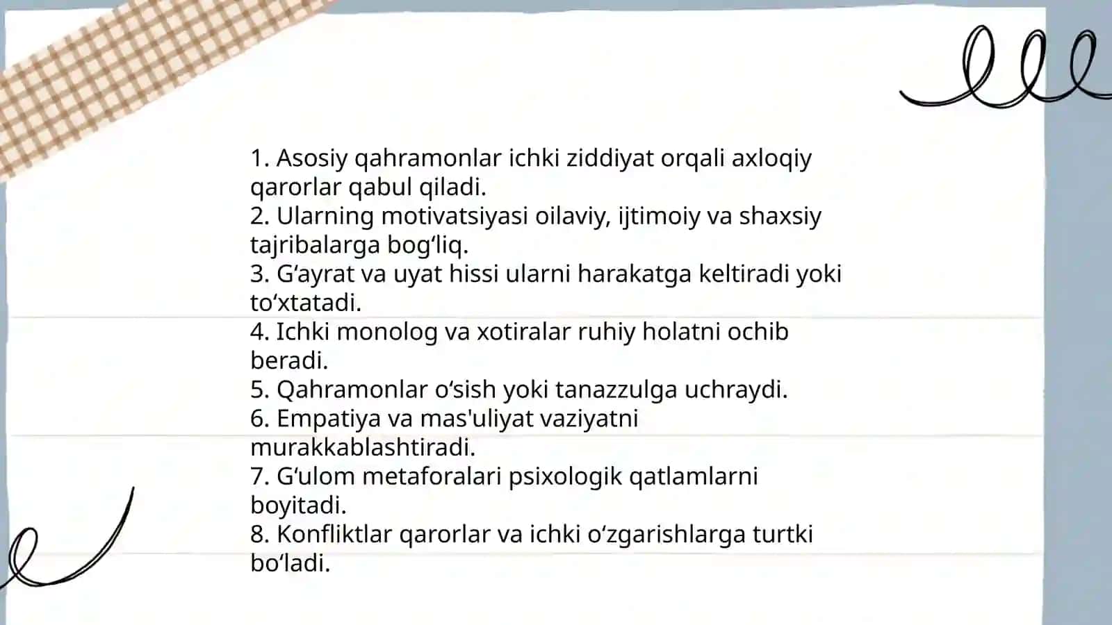 G'afur G'ulom  qissa va hikoyalari tahlili 4