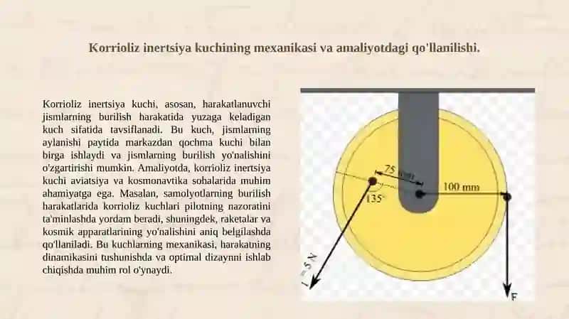 Aylanuvchi sanoq tizimidagi inertsiya kuchlari. Markazdan qochma va korrioliz inertsiya kuchlari. 4
