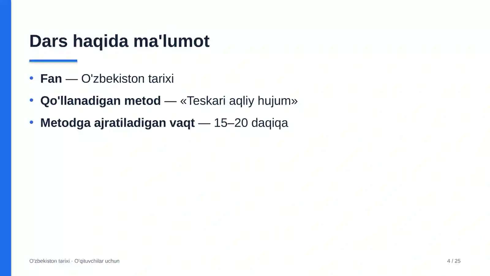 o'zbekiston tarixi darslarida teskari aqliy hujum metodidan foydalanish 2785 4