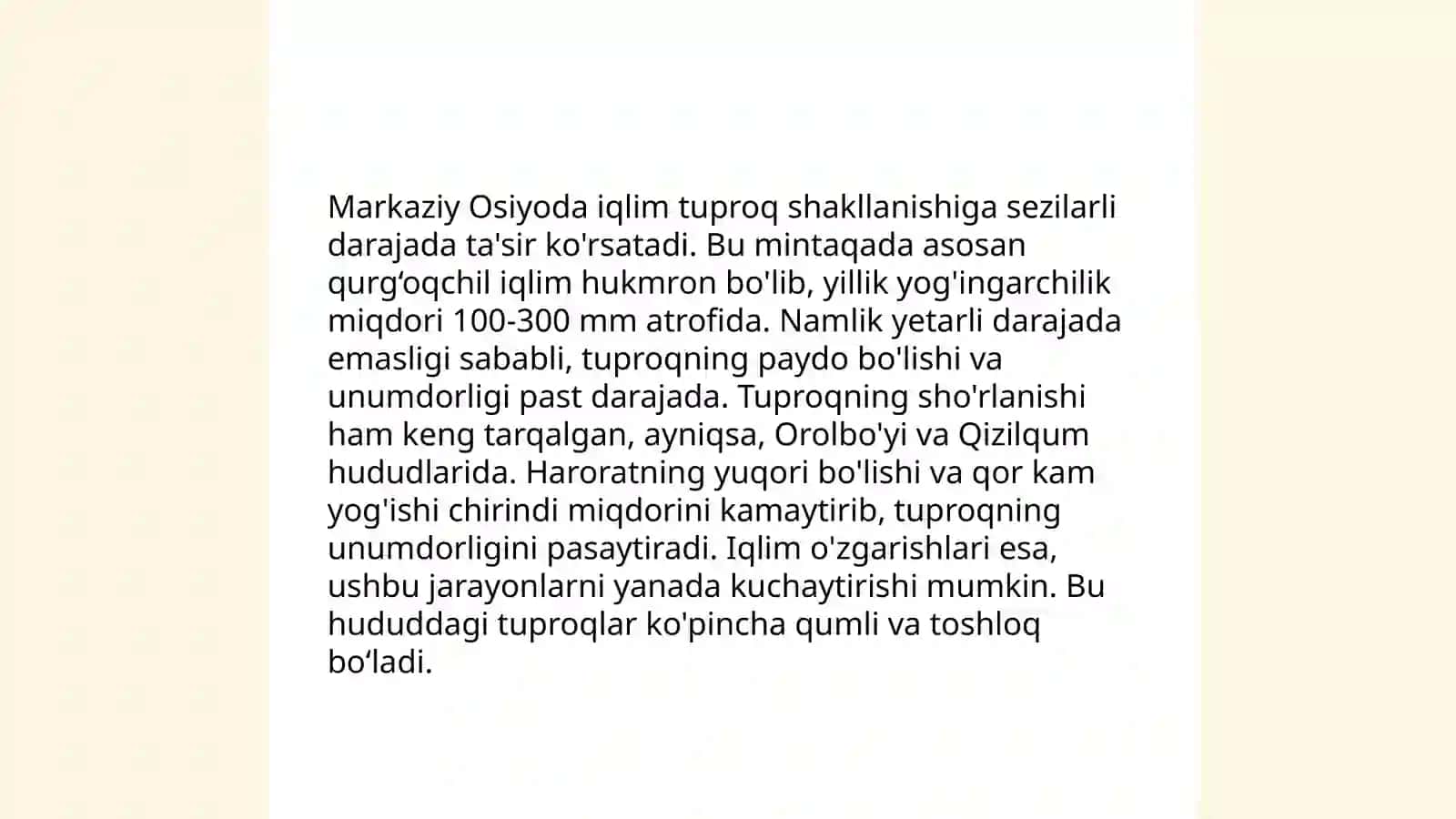 Markaziy Osiyoda joylashgan davlatlardagi tuproq holatini tahlil qilish 4