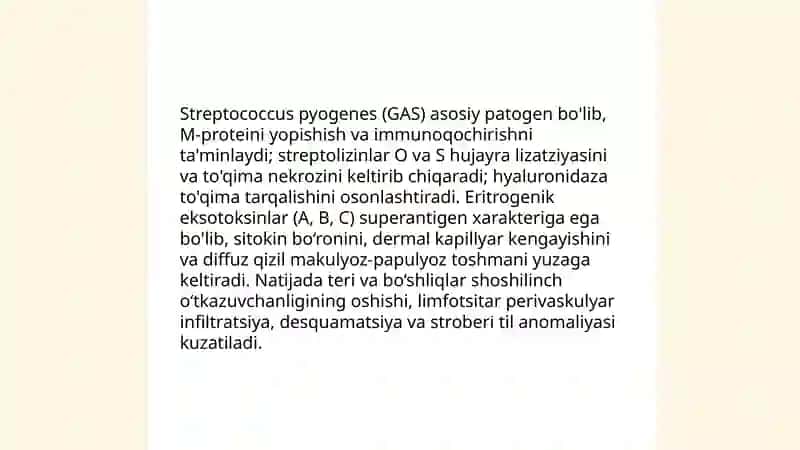 Skarlatina. Uning patologik anatomiya 4