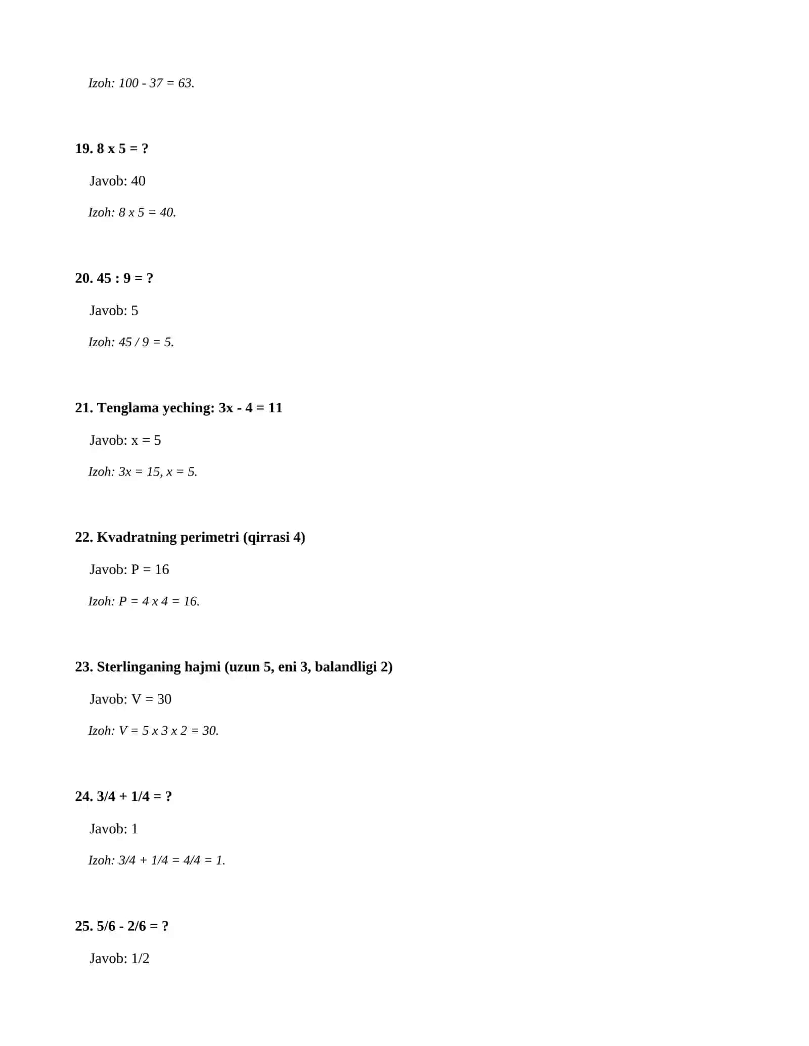 2-sinf-SINF MATEMATIKA FANIDAN NAZORAT ISHI 4
