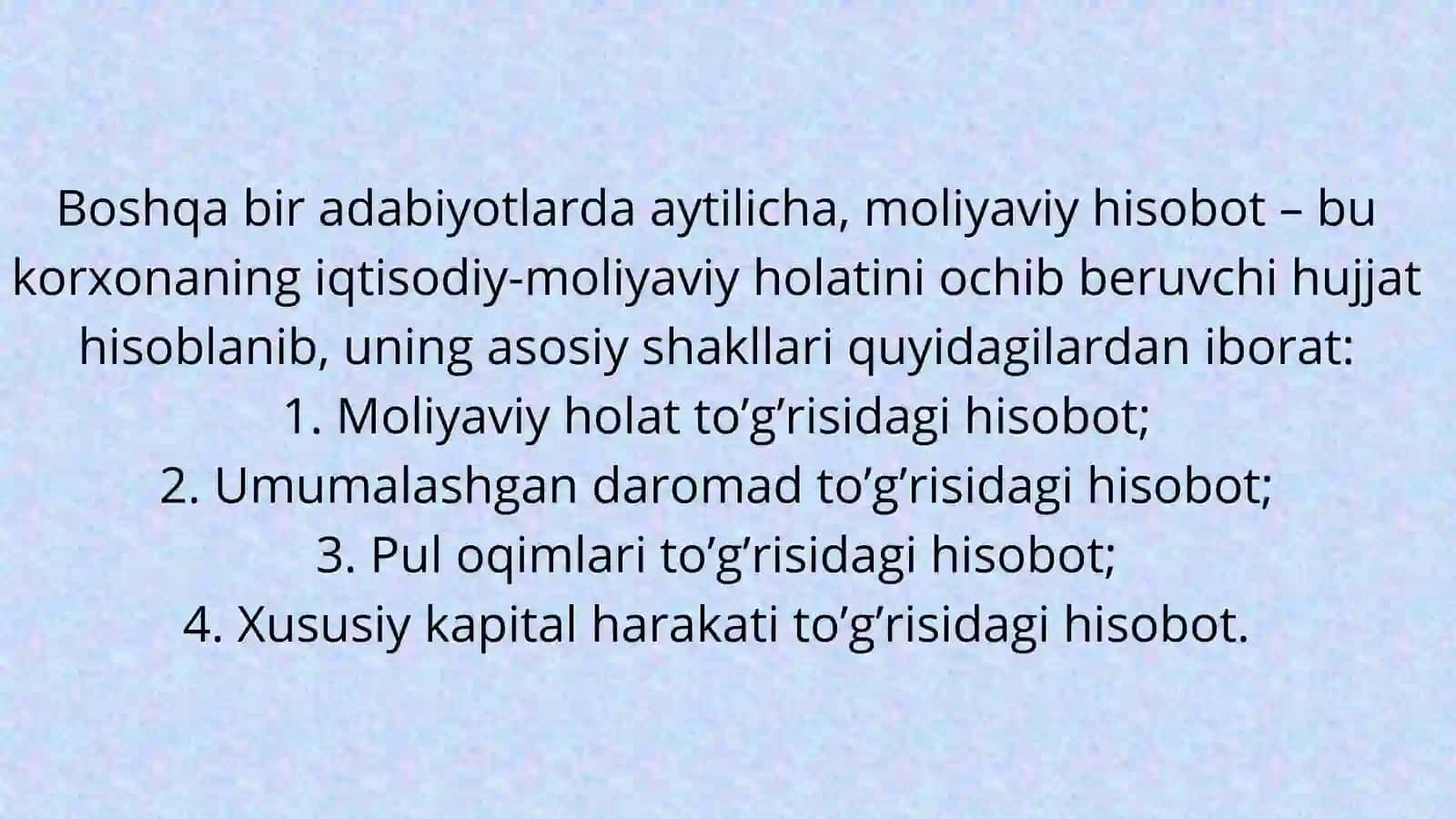 Moliyaviy hisob faniga kirish, fan maqsadi, predmedi va vazifalari 4