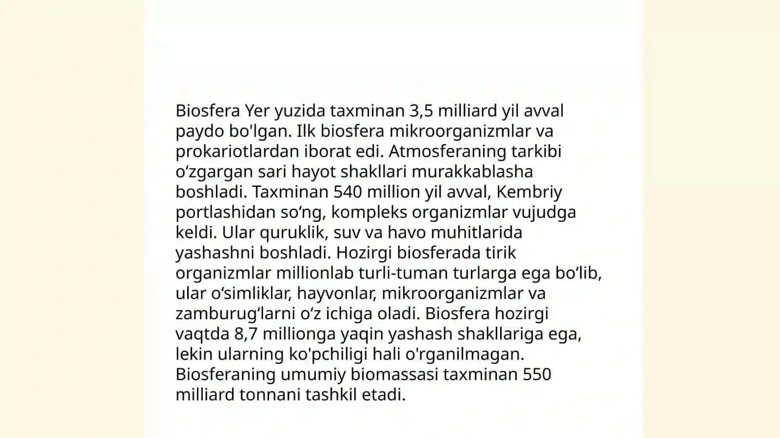 Yerning Biosfera qobig’ining tuzilishini o’rganish 4