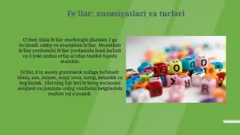 Soʻz Turkumlarining Asosiy Leksik-Grammatik Guruhlar Sifatida 4