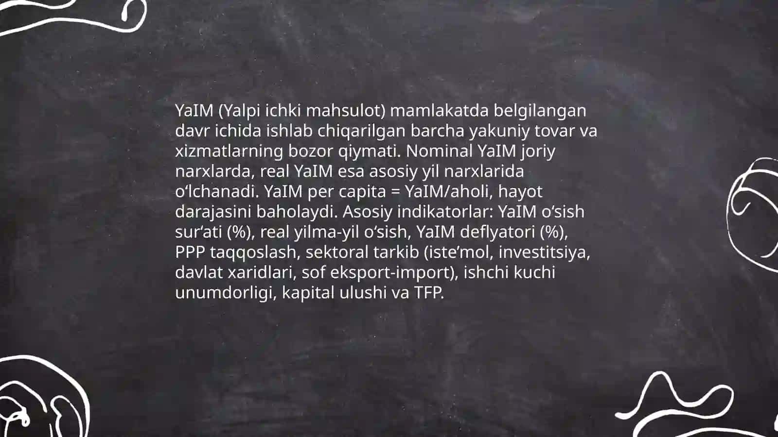 Iqtisodiy oʻsishning mohiyati, asosiy tavsifnomasi va modeli 4