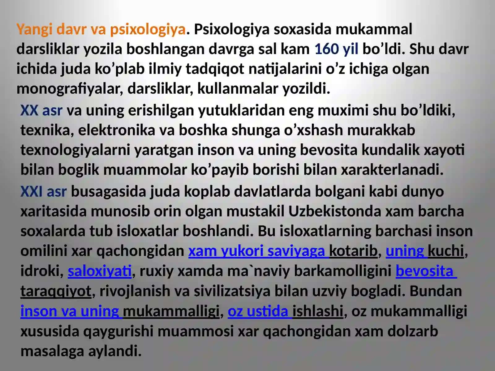 Psixologiyanidastlabkivao’rtaasrlardarivojlanishi 4