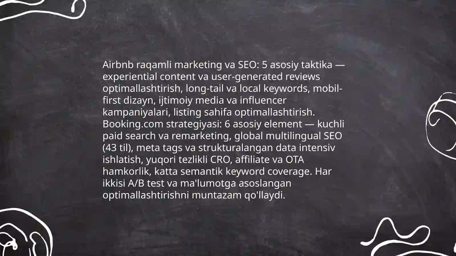 Airbnb va Booking.com marketing strategiyasini o'rganish 4