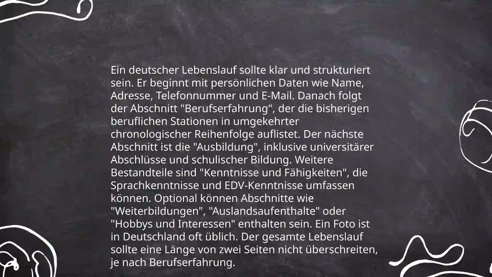 Unterrichtssequenz. Lebenslauf 4