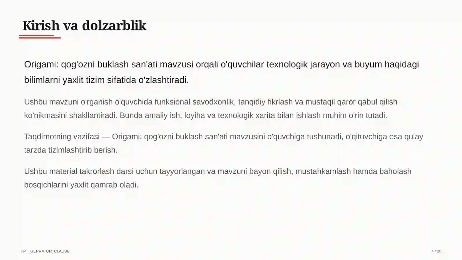 Origami: qog'ozni buklash san'ati (2-sinf) 4