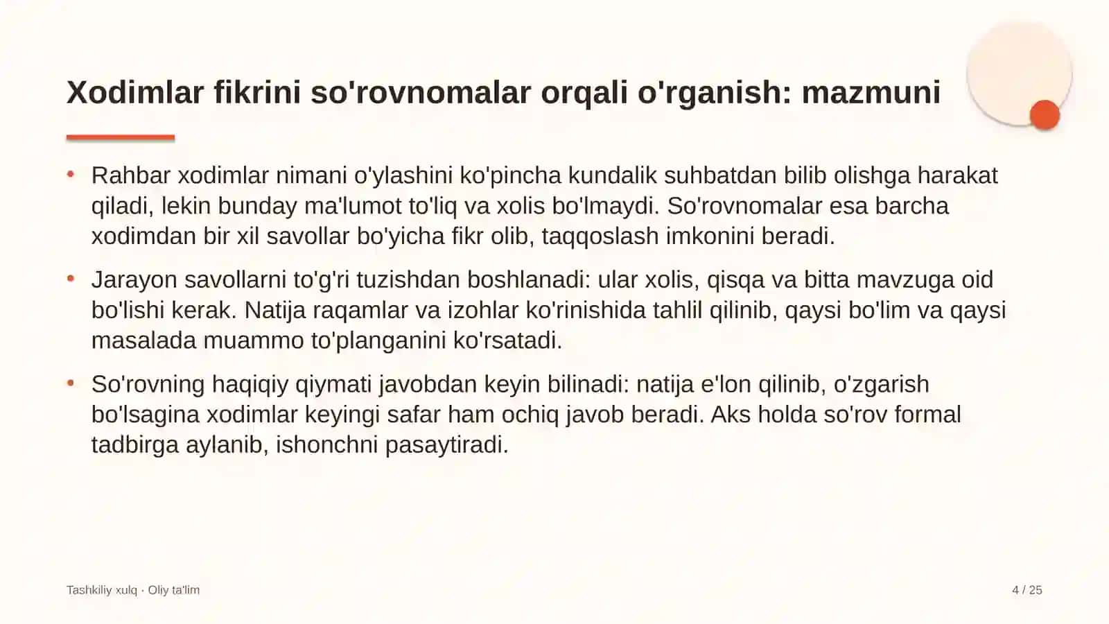 reklama agentliklarida xodimlar fikrini so'rovnomalar orqali o'rganish 4786 4