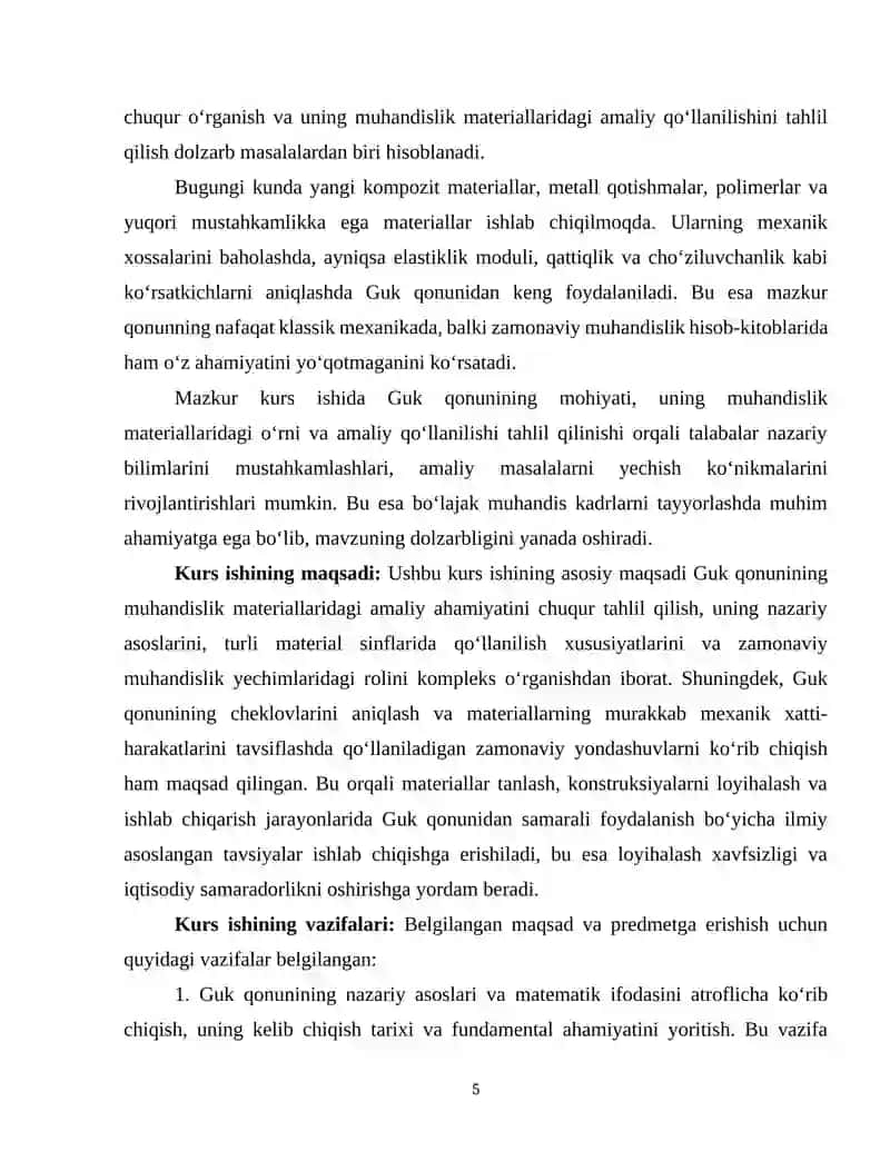 GUK QONUNINING MUHANDISLIK MATERIALLARIDAGI AMALIY AHAMIYATI 4
