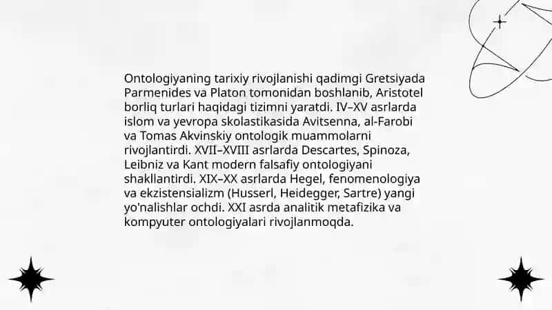 Ontologiya – Borliq Falsafasi 4