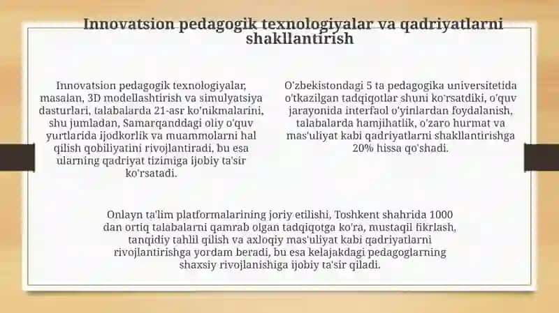 Bo'lajak pedagoglarda qadriyatlar tizimini shakllantirish 4