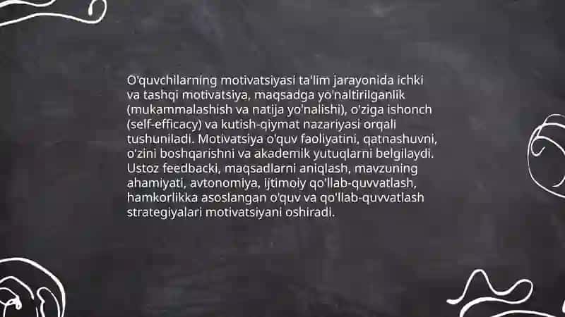 Taʼlim va tarbiya psixologiyasi 4