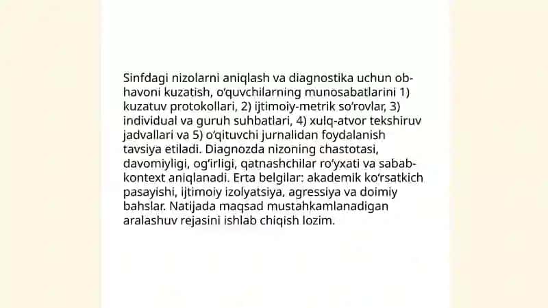 Pedagogik nizolar va ularni bartaraf etish texnologiyasi 4