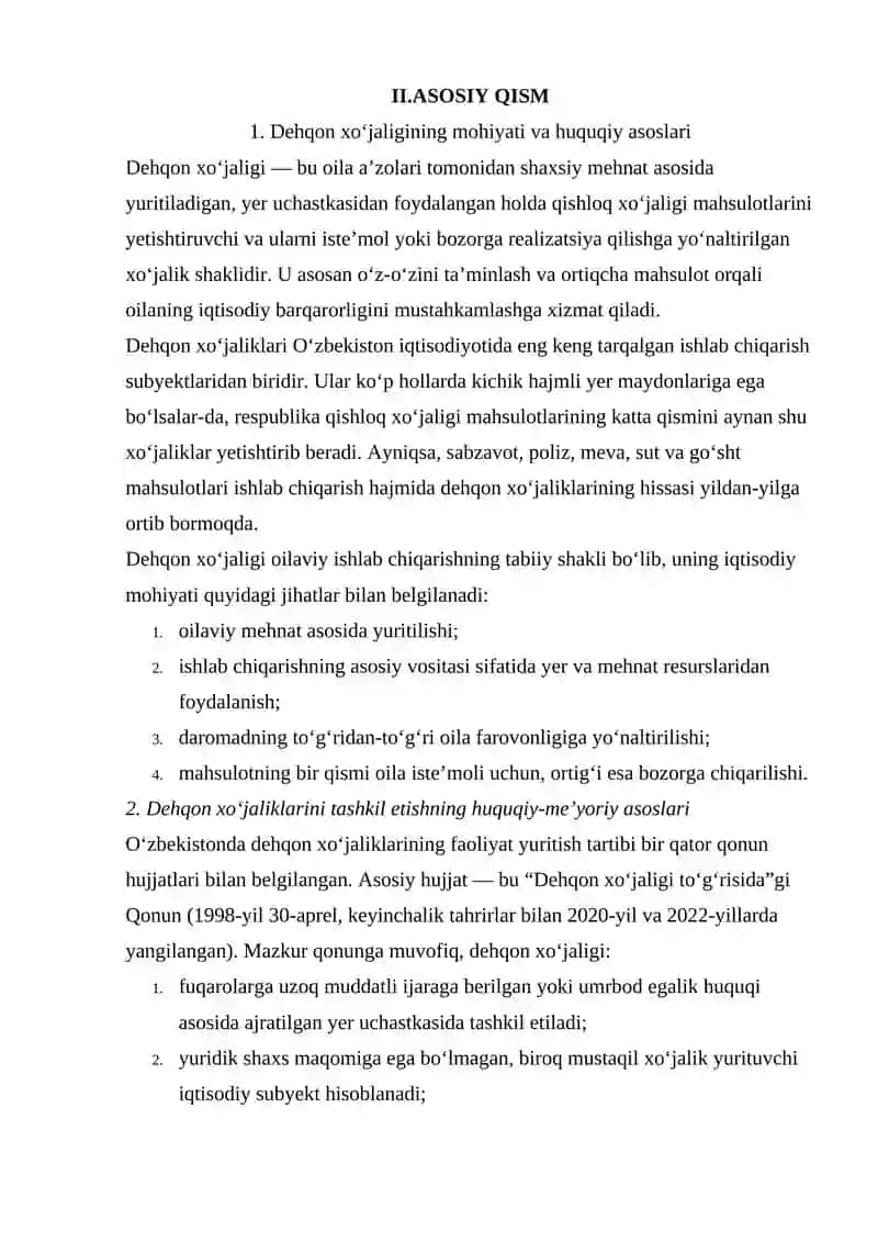 DEXQON XO'JALIGI UY XO'JALIGI TARKIBIY QISMI SIFATIDA 4