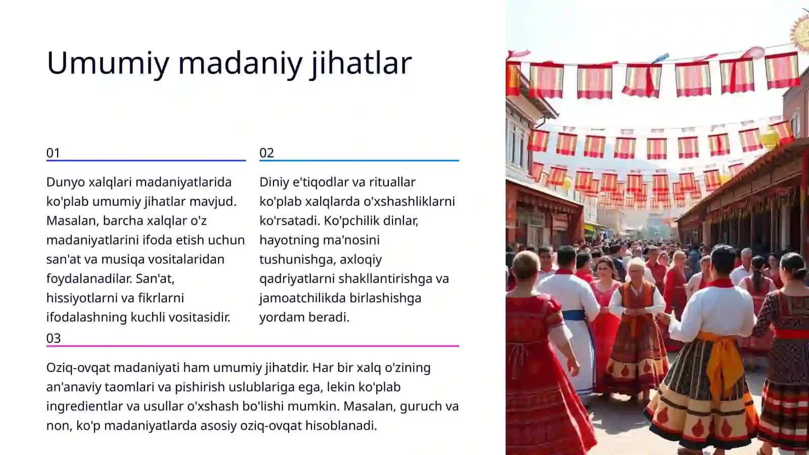 Dunyo xalqlari madaniyatidagi umumiylik va farqlari 4
