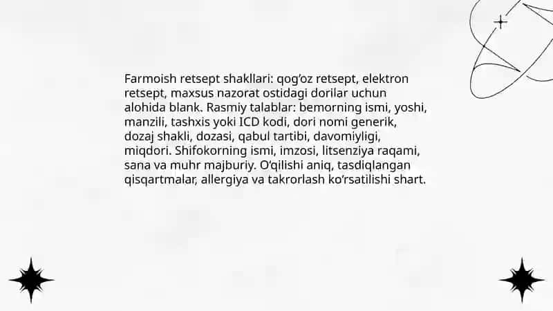 Farmoish hujjatlari (tibbiyotda) 4